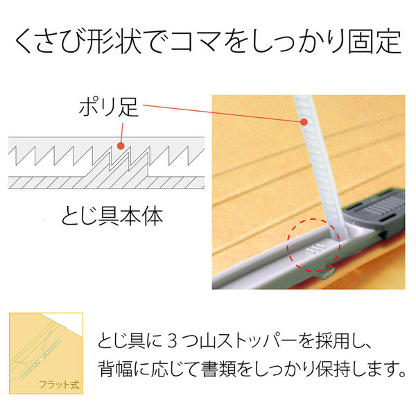 プラス フラットファイル A4タテ 樹脂製とじ具 イエロー 黄色 30冊 No.021N - アスクル