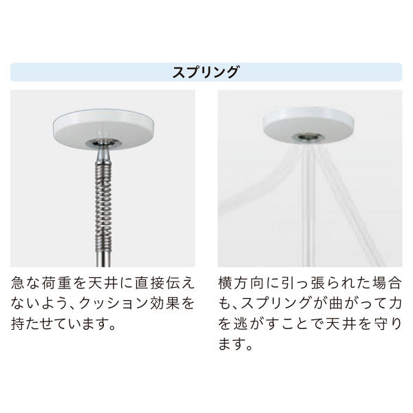 川口技研 室内用ホスクリーンスポット型 SPC型 ホワイト SPC-W 2本