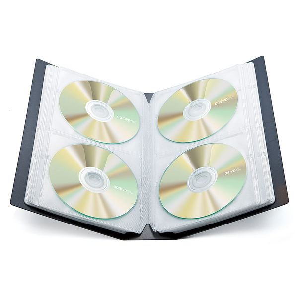 サンワサプライ DVD・CDファイルケース（72枚収納・ブラック） FCD