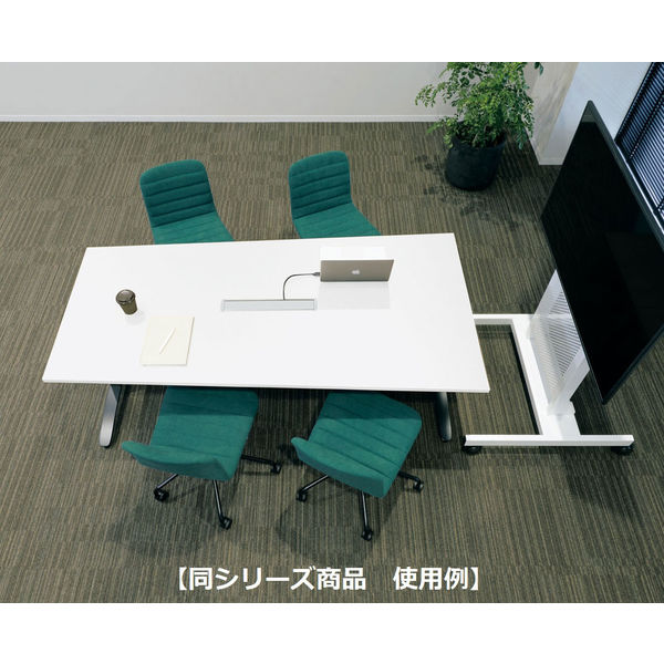 組立設置付】プラス ロンナ会議テーブル幅1200mmホワイトメープル天板 