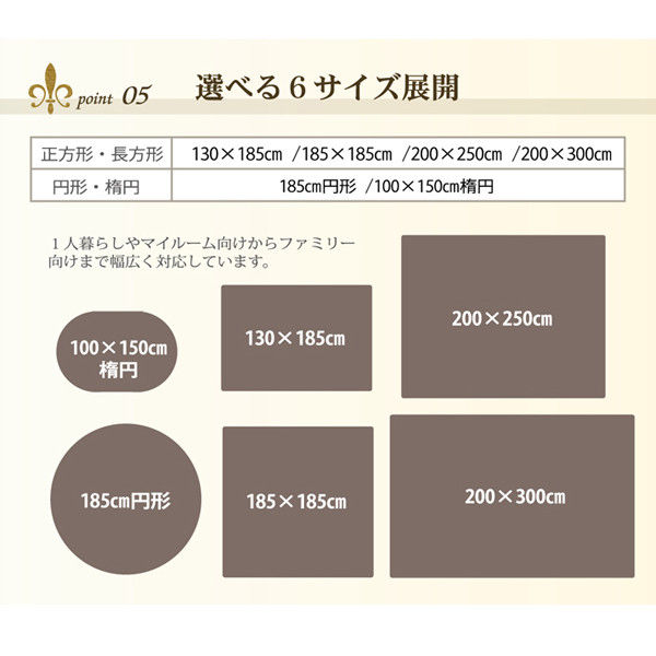 イケヒコ ラグ カーペット 4畳タイプ シャギー調 『ラルジュ』 オレンジ 約200×300cm 1280200201403 1枚（直送品）