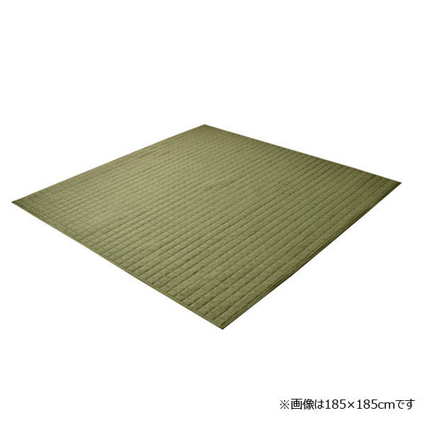 イケヒコ ラグ 1.5畳タイプ 洗える 無地 『コルム』 グリーン 約130×185cm ホットカーペット対応 1枚（直送品） - アスクル