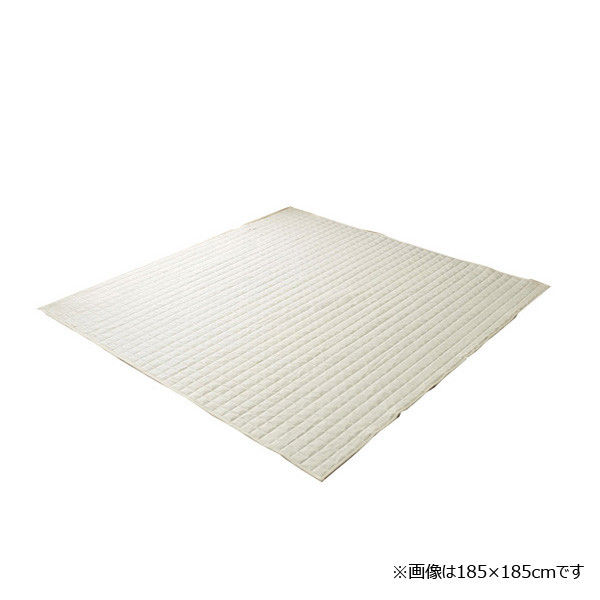 イケヒコ ラグ 3畳タイプ 洗える 無地 『コルム』 アイボリー 約200×250cm ホットカーペット対応 1枚（直送品）