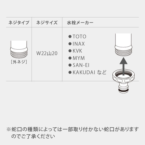 タカ2口 タカギ 蛇口 ジョイント ねじ付蛇口ニップル G065FJ 適合蛇口 G1/2