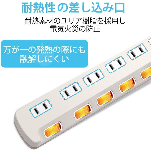 ★みにみつ様確認用★ 延長コード 電源タップ 3m 6個口 個別スイッチ 雷ガード ほこり