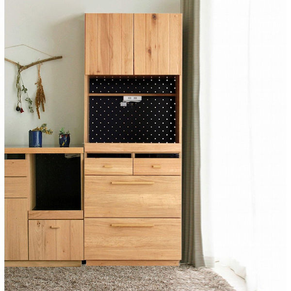 東馬　キッチンボード　食器棚　使用感あり 東馬（Tohma） 食器棚 キッチンボード 天然木 オイル仕上げ 約幅105cm