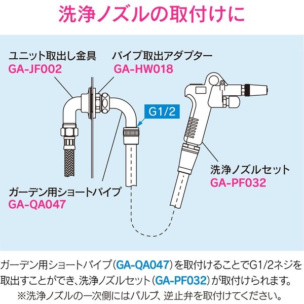 カクダイ ガオナ ユニット取出し金具 呼13 はさみ込み厚1ミリ以下 GA