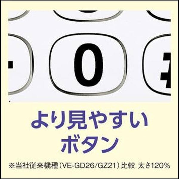 パナソニック コードレス電話機（子機1台付き） VE-GD27DL-W 1台 