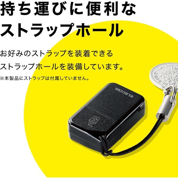 エレコム MF-USB3032GBK USBメモリ USB3.2 (Gen1) 対応 小型 キャップ付 誤消去防止機能ソフト対応 32GB ブラック