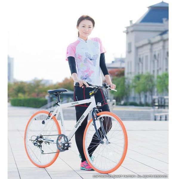 送料無料 GRAPHIS (グラフィス) アルミフレーム26インチ クロスバイク