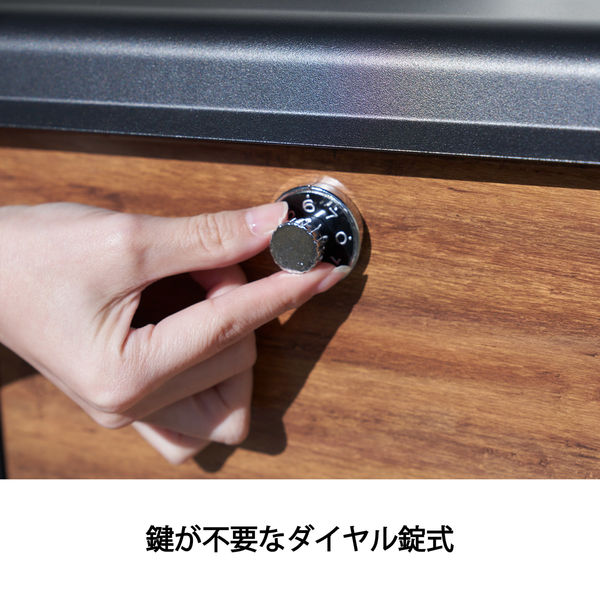 YAMAZEN スタンドポスト 郵便受け A4サイズ対応 ダイヤル錠 防水