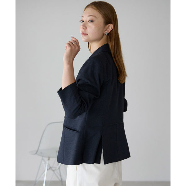 ピッコーネ ネイビー ロゴ入り ジップアップジャケット ピッコーネ CLUB パイピングデザインジップアップジャケット
