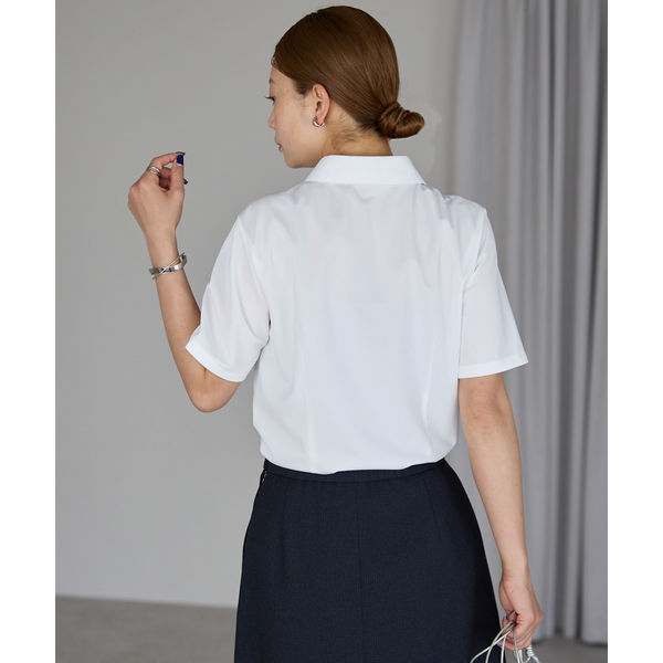 【お取り寄せ】ボンマックス 半袖ブラウス ホワイト 19号 RB4542-15-19 事務服 rb4542 ボンマックス 半袖ブラウス【オフィス制服の通販