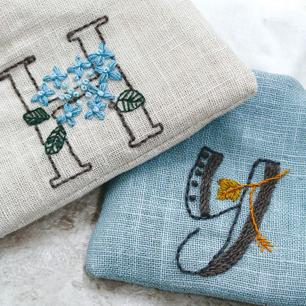 日本紐釦貿易 刺しゅう用リネンコットンクロス 約62×50cm