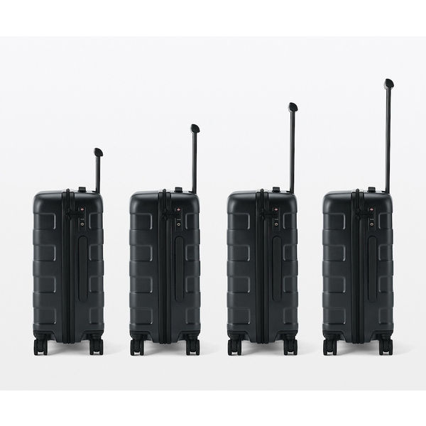 ハードキャリーケース ブラック 36L 54×37×24 cm 無印良品 バーを自由に調節できる ハードキャリーケース 36L 黒