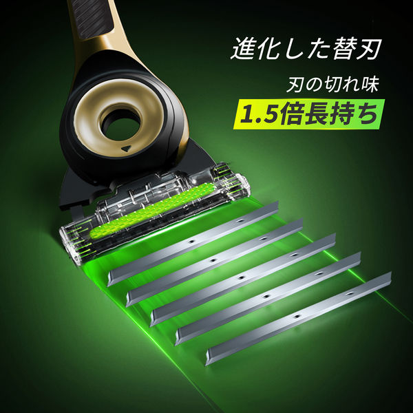 ジレット（Gillette）ラボ 角質除去バー搭載 カミソリ シャイニー