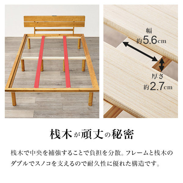 軒先渡し】萩原 畳ダブルベッド 幅1500×奥行2160×高さ125mm ライト