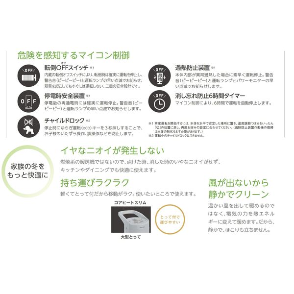 コロナ（CORONA） 遠赤外線 電気暖房機 コアヒートスリム CH