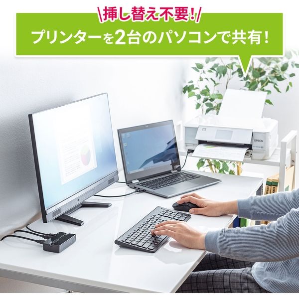 サンワサプライ 磁石付きUSB2.0手動切替器（2回路） SW-US22MG 1個