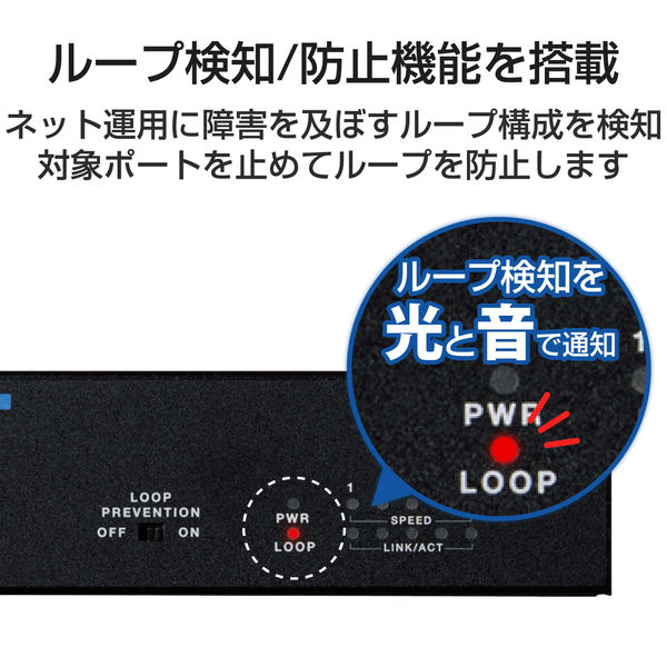 アンマネージスイッチ スイッチングハブ レイヤー2 2.5Gマルチギガ対応 5ポート 3年保証 金属 EHB-UQ2A05E エレコム - アスクル