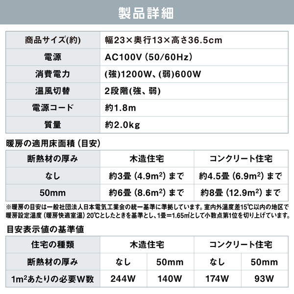 アイリスオーヤマ 人感センサー付きセラミックファンヒーター JCH-127D 