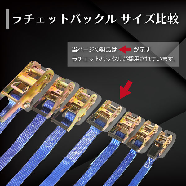 フリーク FREAK ラッシングベルト青 レール/Jフック1ton 幅50mm