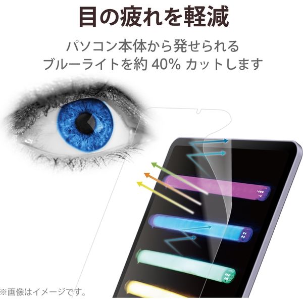 iPad mini 2021年 第6世代 8.3インチ ガラスフィルム BLカット 指紋