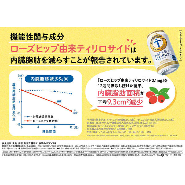 ノンアルコール からだを想うオールフリー 500ml 1ケース（24本