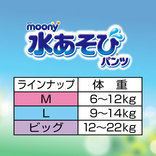 ムーニー 水あそびパンツ 女の子用M（6kg～12kg） 1セット（10枚×2