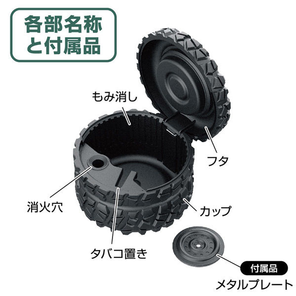 星光産業 タイヤ型 灰皿 ED-244 1個（直送品） - アスクル