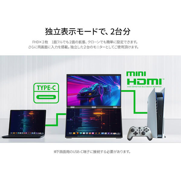 JAPANNEXT 18.5インチ デュアルモバイルディスプレイ JN-DMD-IPS185F 1