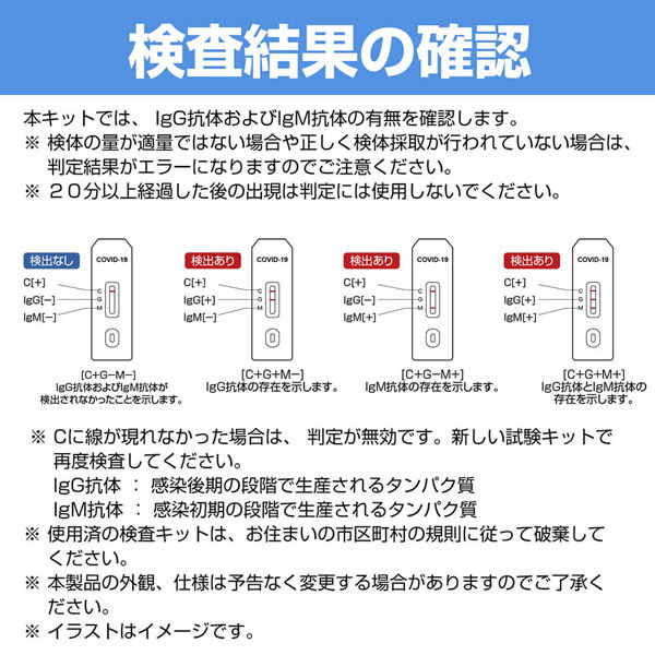 【研究用/抗体】KAEI 抗体検査キット 【10回分】新型コロナウイルス 1箱(10回分入) 迅速検出 簡単（直送品）