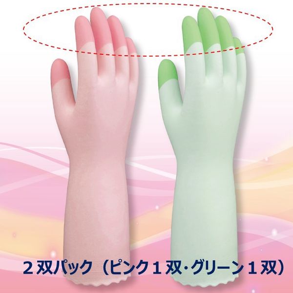 エステー 狭し ファミリー ビニールうす手指先強化 L グリーン