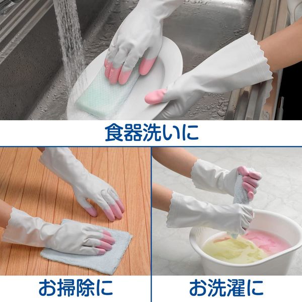 ビニール手袋】 エステー ファミリー ビニールうす手 指先強化