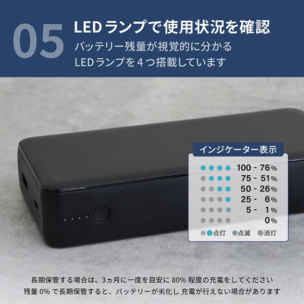 オウルテック 20000mAh PD30W Type-C Type-A モバイルバッテリー OEC