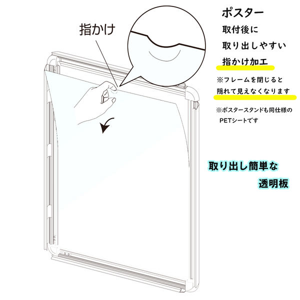 KMA ポスターパネルスタンド B1 片面 シルバー K-PPS25-B1KS KMA ポスターパネルスタンド B1 片面 シルバー K-PPS25-B1KS