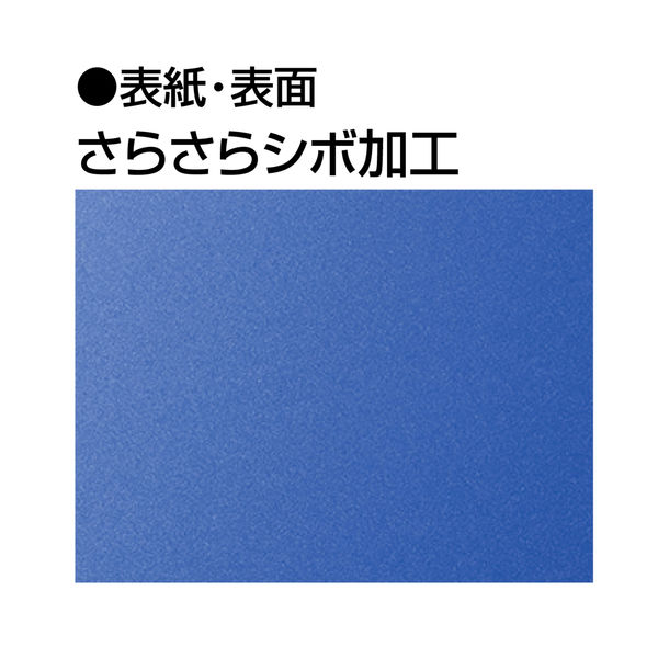 コクヨ 固定式クリアファイル ＜Glassele＞（グラッセル） A4タテ 40ポケット ブルー 青 半透明 ラ-GL40B 1冊