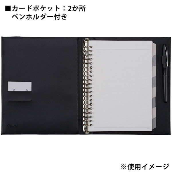 マルマン ジウリス バインダー A5 20穴 ブラック F289B-05 1冊（直送品