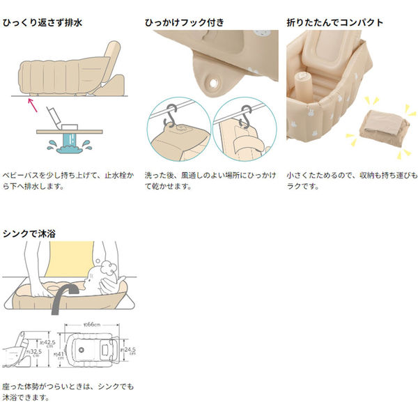 リッチェル ミッフィー ふかふかベビーバス ステップアップ