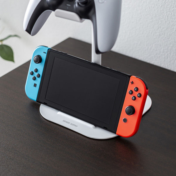 コントローラー、ヘッドホン JY-STN1W【ゲームコントローラースタンド（ヘッドホンホルダー付