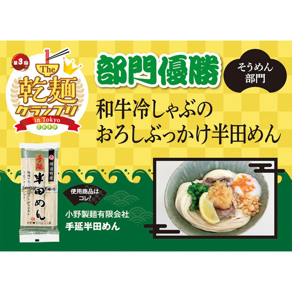 小野製麺 手延半田めん 300g×10個 4971108012430（直送品） - アスクル