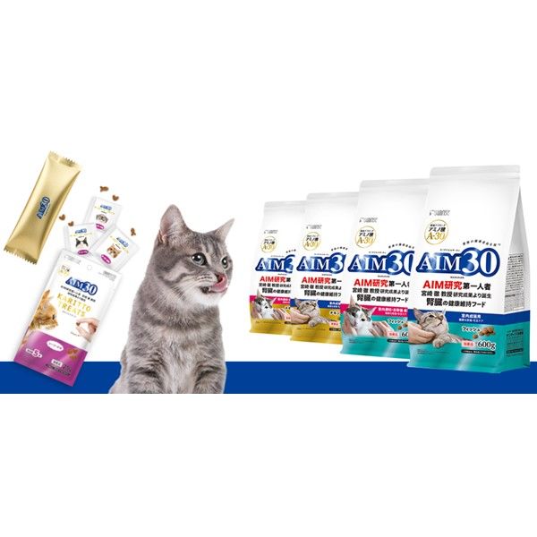 AIM30 猫 室内成猫用 健康な尿路・毛玉ケア フィッシュ 国産 600g 1袋 マルカン キャットフード ドライ