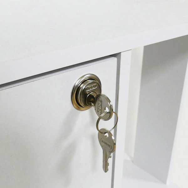 軒先渡し】クロシオ マルチラック 鍵付き 3段 幅590×奥240×高