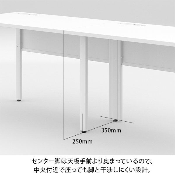 オカムラ ジャスタス片面フリーアドレスデスク 引出付 幅2400×奥行600×高さ720mm ブラック／ナチュラルオーク 1台4梱包 オリジナル -  アスクル