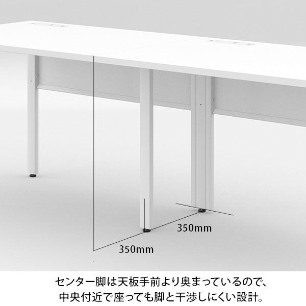 オカムラ ジャスタス片面フリーアドレスデスク 引出付 幅2800