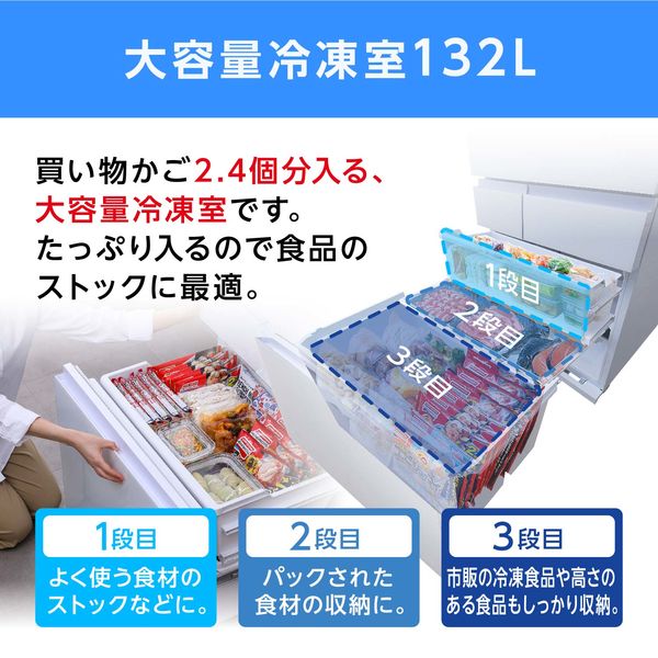 アイリスオーヤマ 大型冷凍冷蔵庫 453L ホワイト IRGN-C45A-W 1 アイリスオーヤマ 大型冷凍冷蔵庫 453L ホワイト IRGN-C45A-W 1