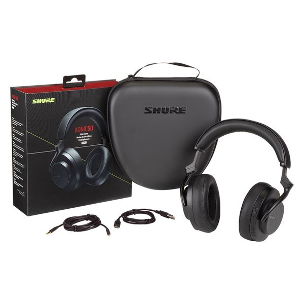 SHURE AONIC50 Gen2 ノイズキャンセリングワイヤレスイヤホン/ブラック SBH50G2-BK-J 1個（直送品） - アスクル