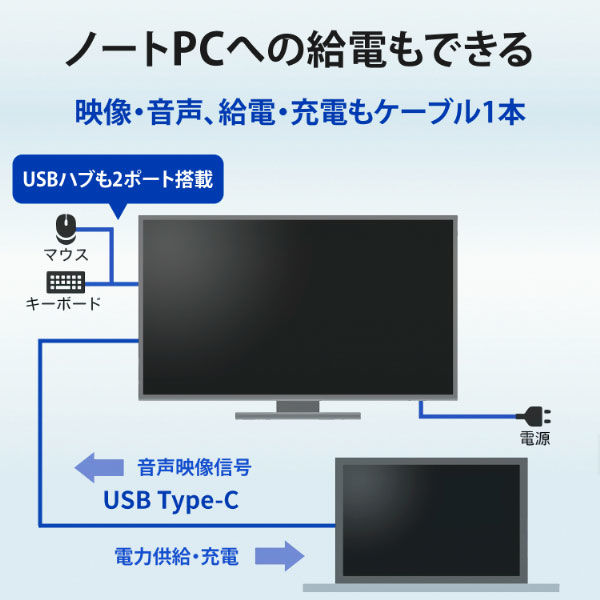 IOデータ　フリースタイルスタンド＆USB Type-C(R)搭載液晶ディスプレイ ［21.5型  フルHD(1920×1080)  ワイド］ ブラック　LCD-C221DB-FX