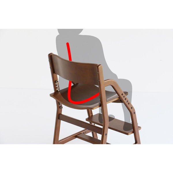 軒先渡し】ICHIBA イートコキッズチェア エコノミー ブラウン