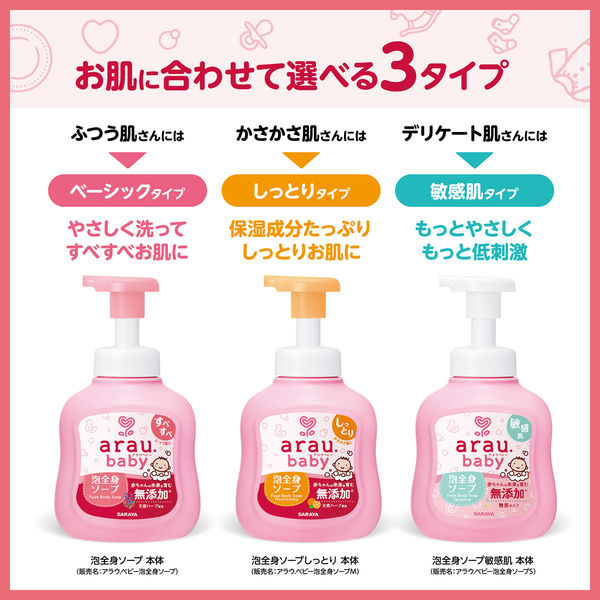 アラウ.ベビー泡全身ソープ 敏感肌 詰替用 400ml 1セット（2個